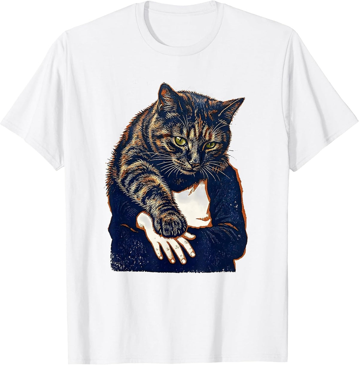Men's Tortoiseshell Cat Owner Tortitude Humor Retro T-Shirt - White