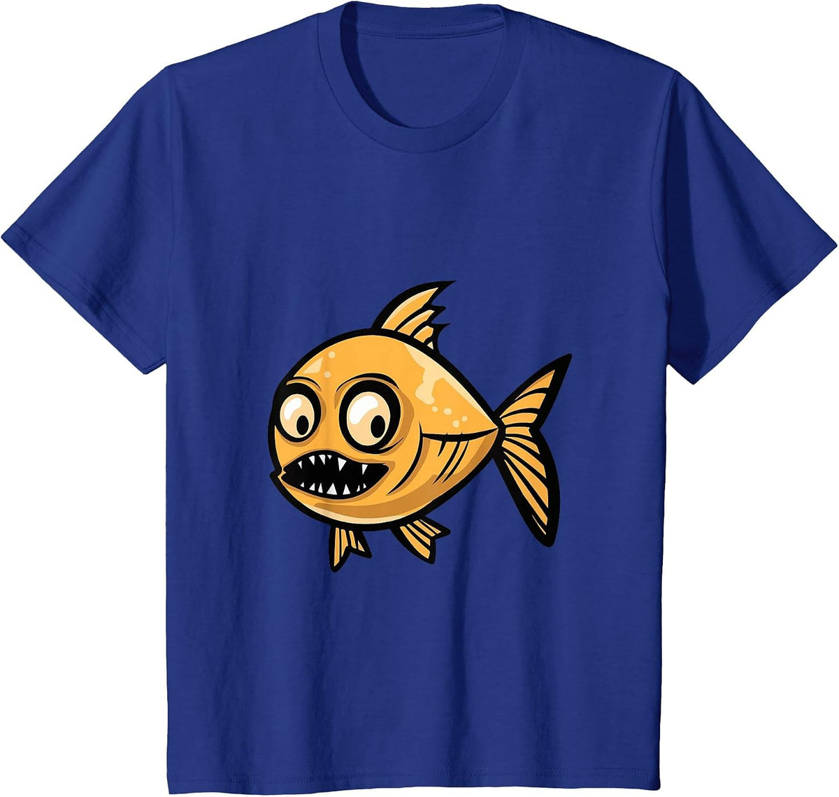 Funny Halloween Goldfish Zombie T-Shirt - Royal Blue
