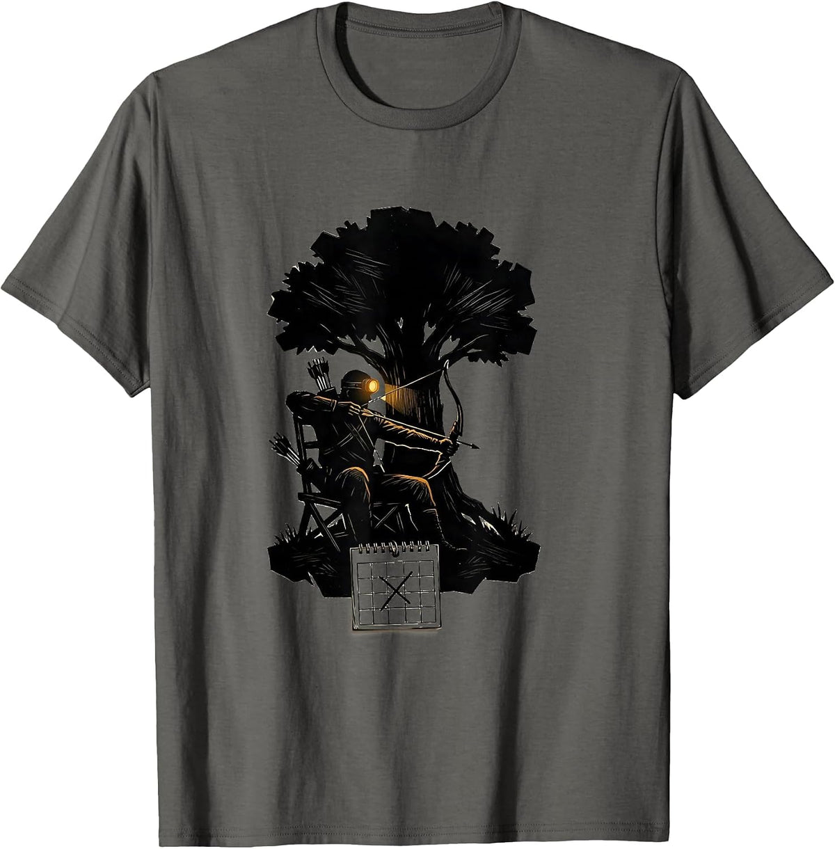 Hunter Bow Stand Deer Season Opening Day Pride T-Shirt - Asphalt Grey