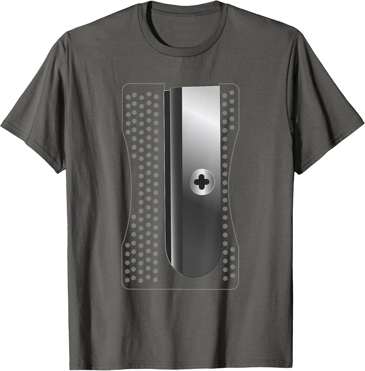 Sharpener Teacher Halloween Costume Funny School Student T-Shirt - Asphalt Grey