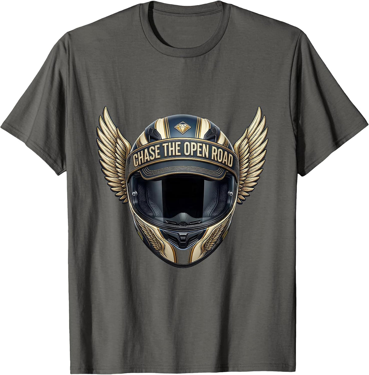 Men's Chase the Open Road Motorcycle Graphic T-Shirt - Asphalt Grey