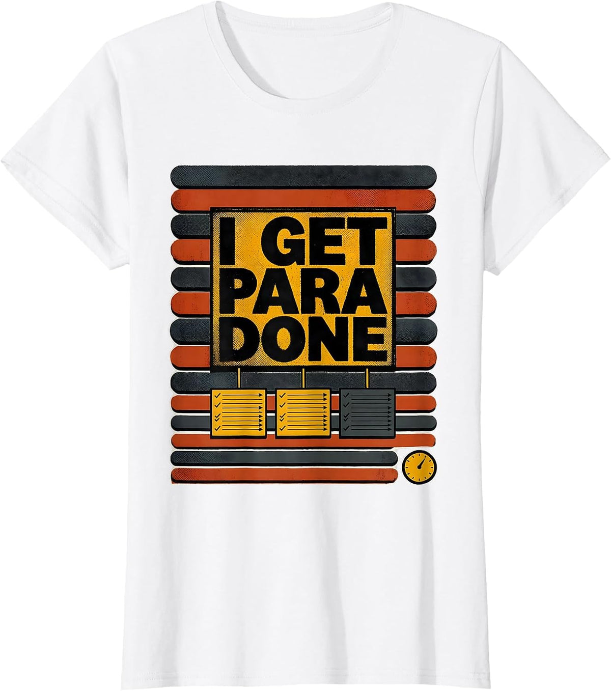 Women's I Get Para Done Funny Paraprofessional Teacher Appreciation T-Shirt - White