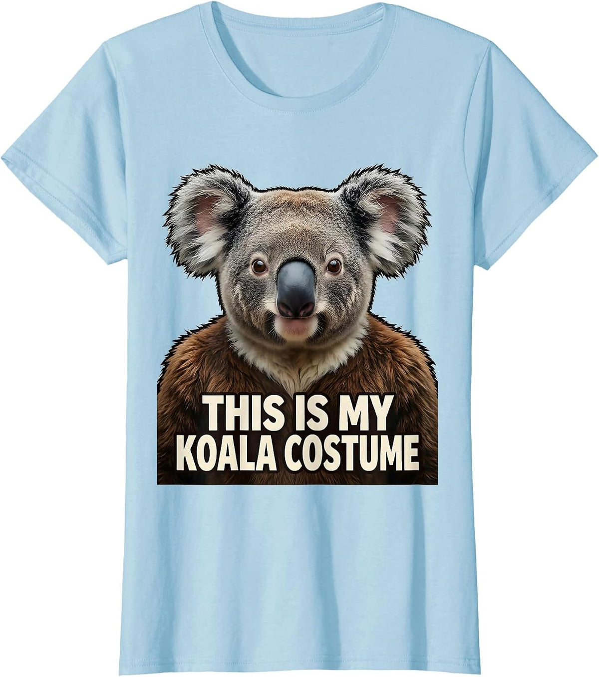 Women's This Is My Koala Costume Funny Animal Lover Pun Humor T-Shirt - Baby Blue