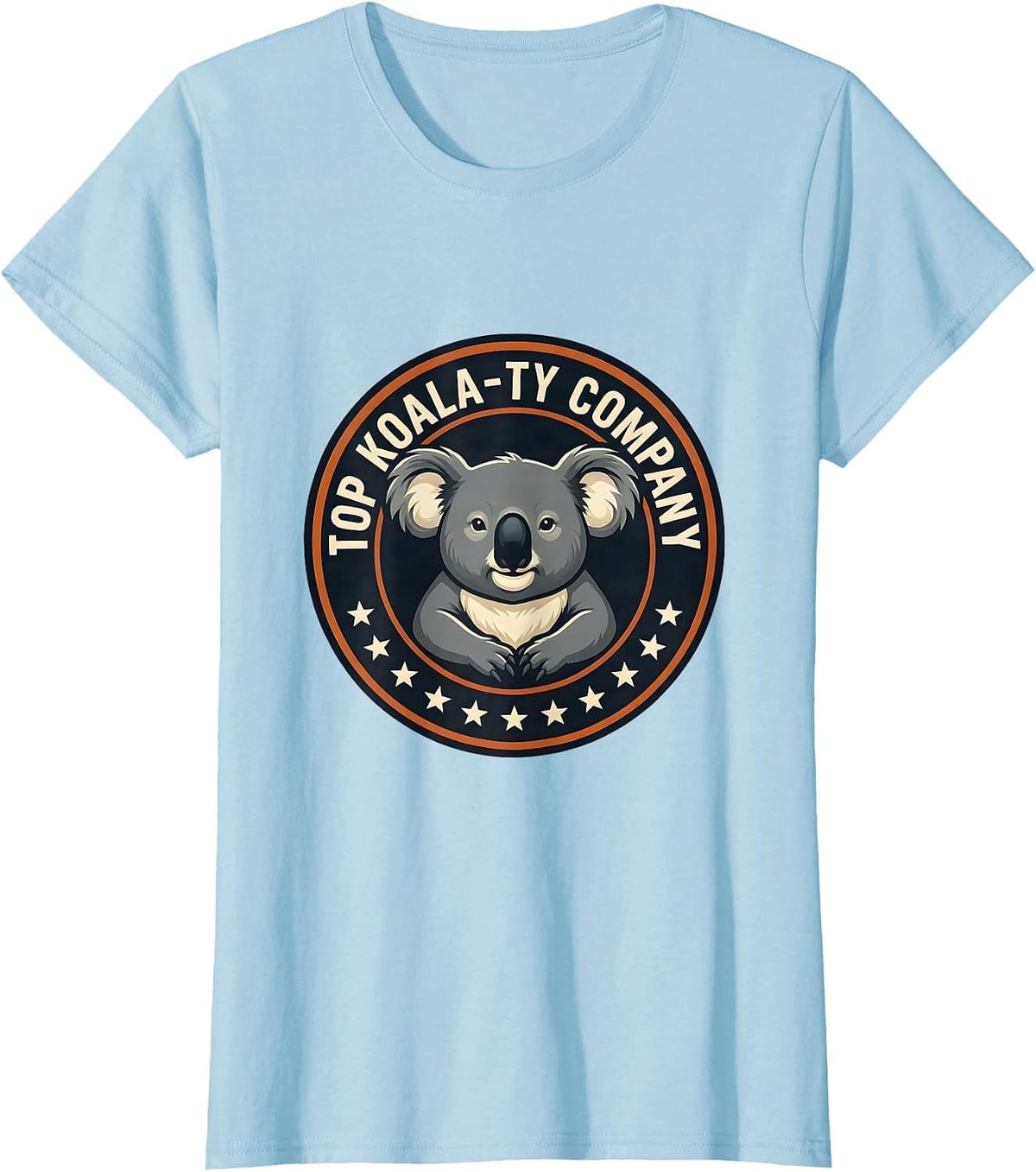 Women's Top Koala-ty Company Funny Koala Pun Animal Lover Gift T-Shirt - Baby Blue