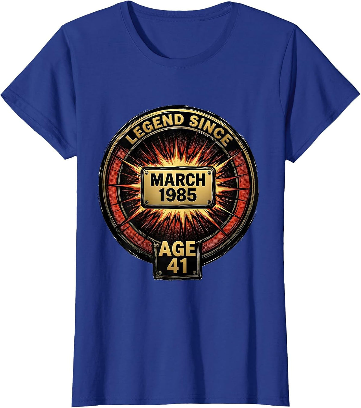 Women's LEGEND SINCE MARCH 1985 AGE 41 Vintage Retro Birthday Men T-Shirt - Royal Blue