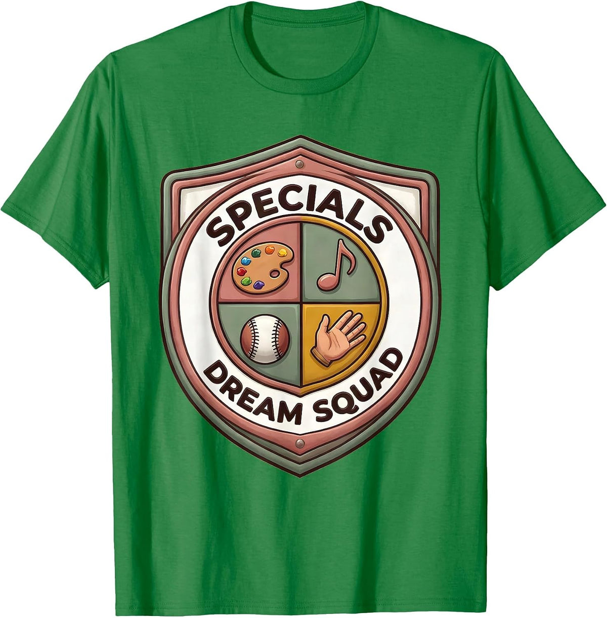 Men's Specials Dream Squad Teacher Crew Appreciation Back T-Shirt - Kelly Green