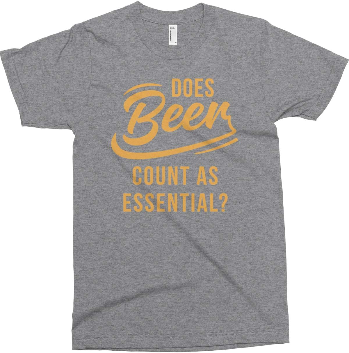 Threadrock Men's Does Beer Count As Essential T-Shirt - Sport Gray