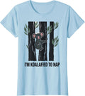 Women's I’m Koalafied To Nap Funny Koala Lover Cute Animal Humor T-Shirt - Baby Blue