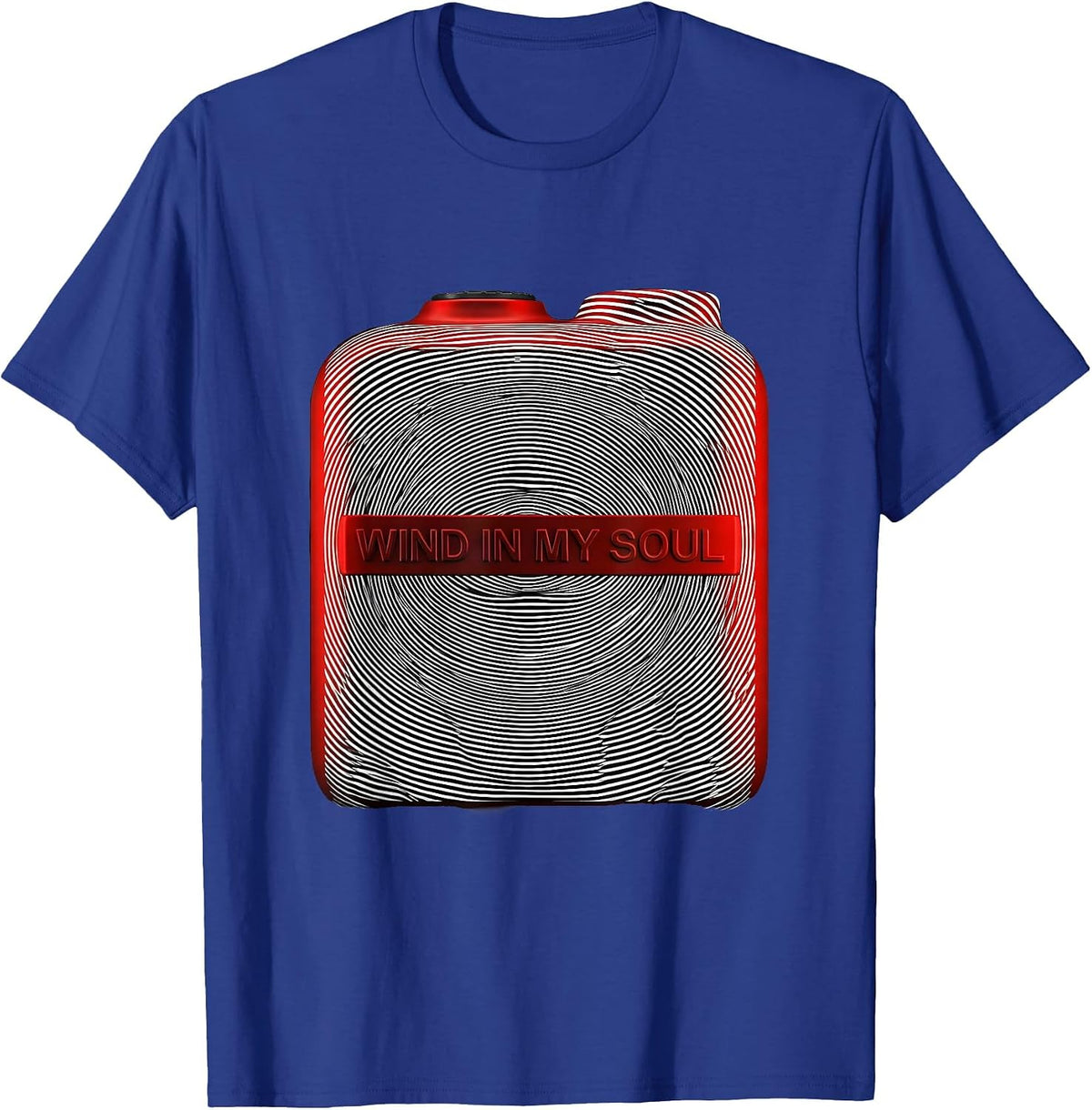 Men's Wind In My Soul Motorcycle Rider Design T-Shirt - Royal Blue