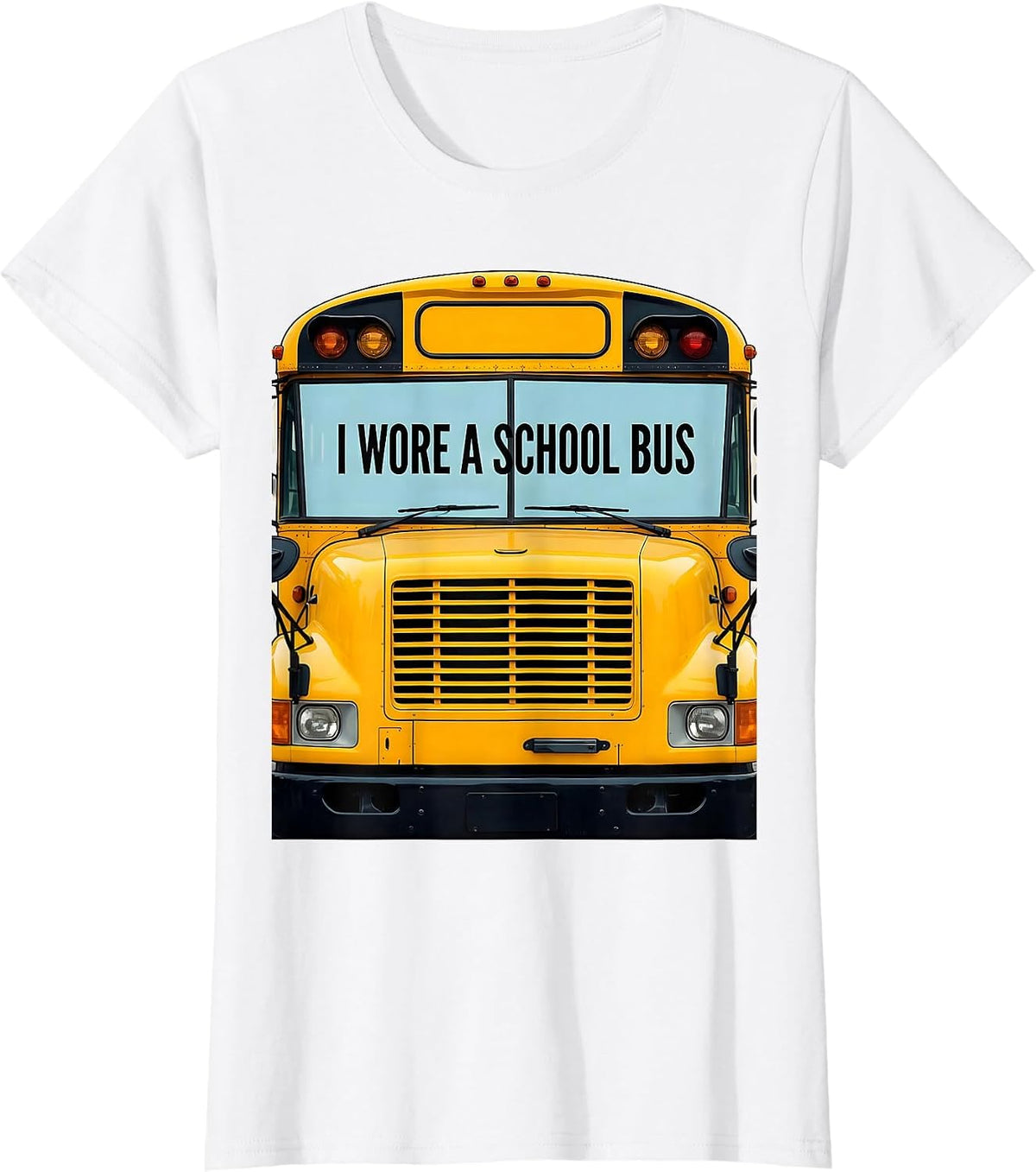 Women's I Wore A School Bus Funny Transportation Driver Halloween T-Shirt - White