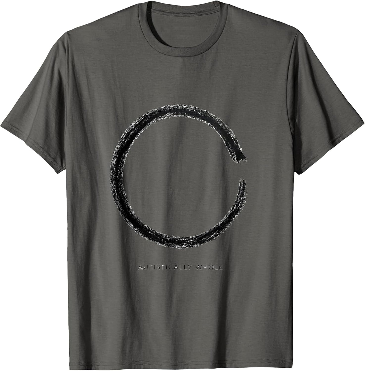 Autistically Whole Minimalist Neurodiversity Awareness T-Shirt - Asphalt Grey