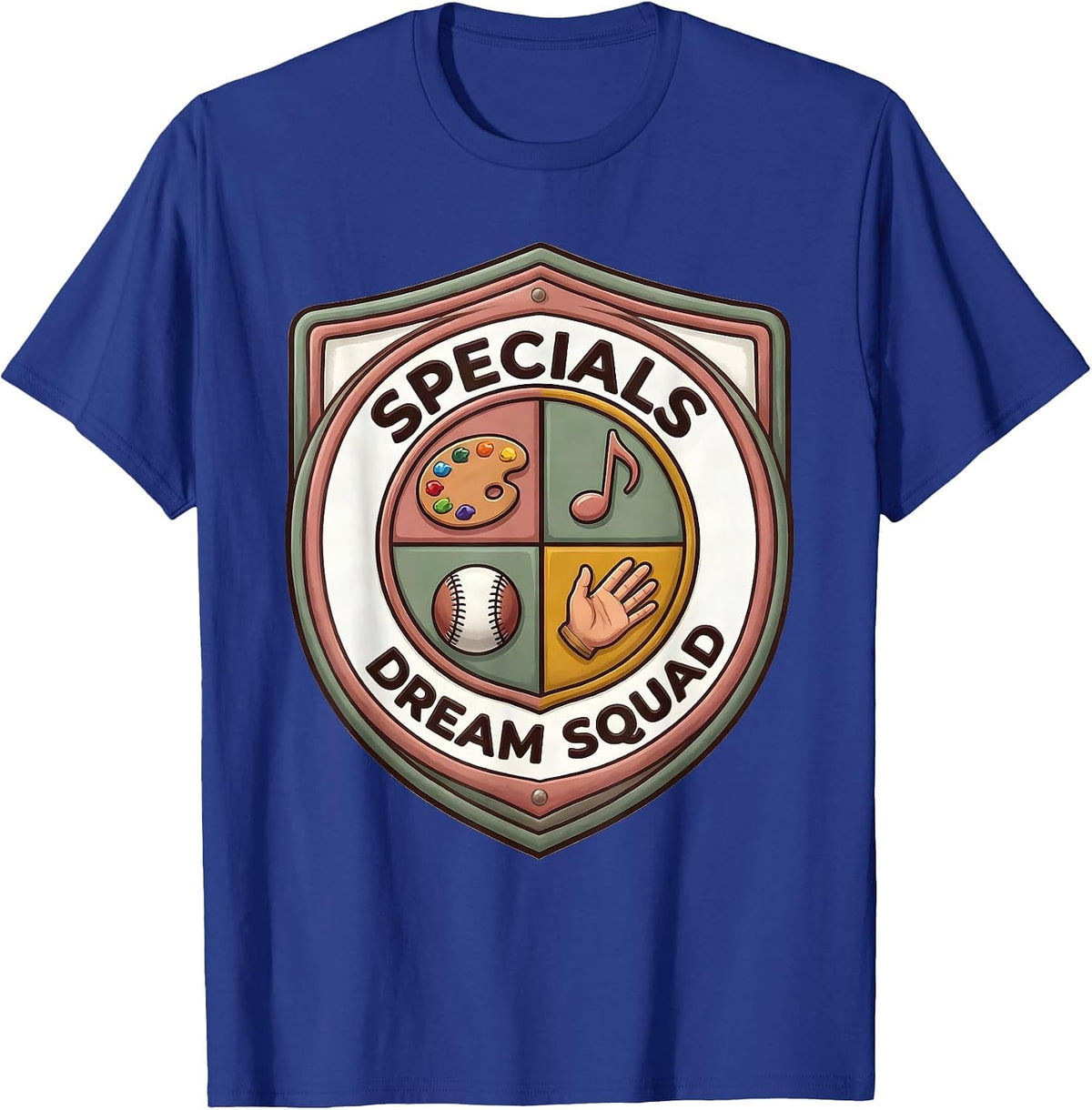 Men's Specials Dream Squad Teacher Crew Appreciation Back T-Shirt - Royal Blue