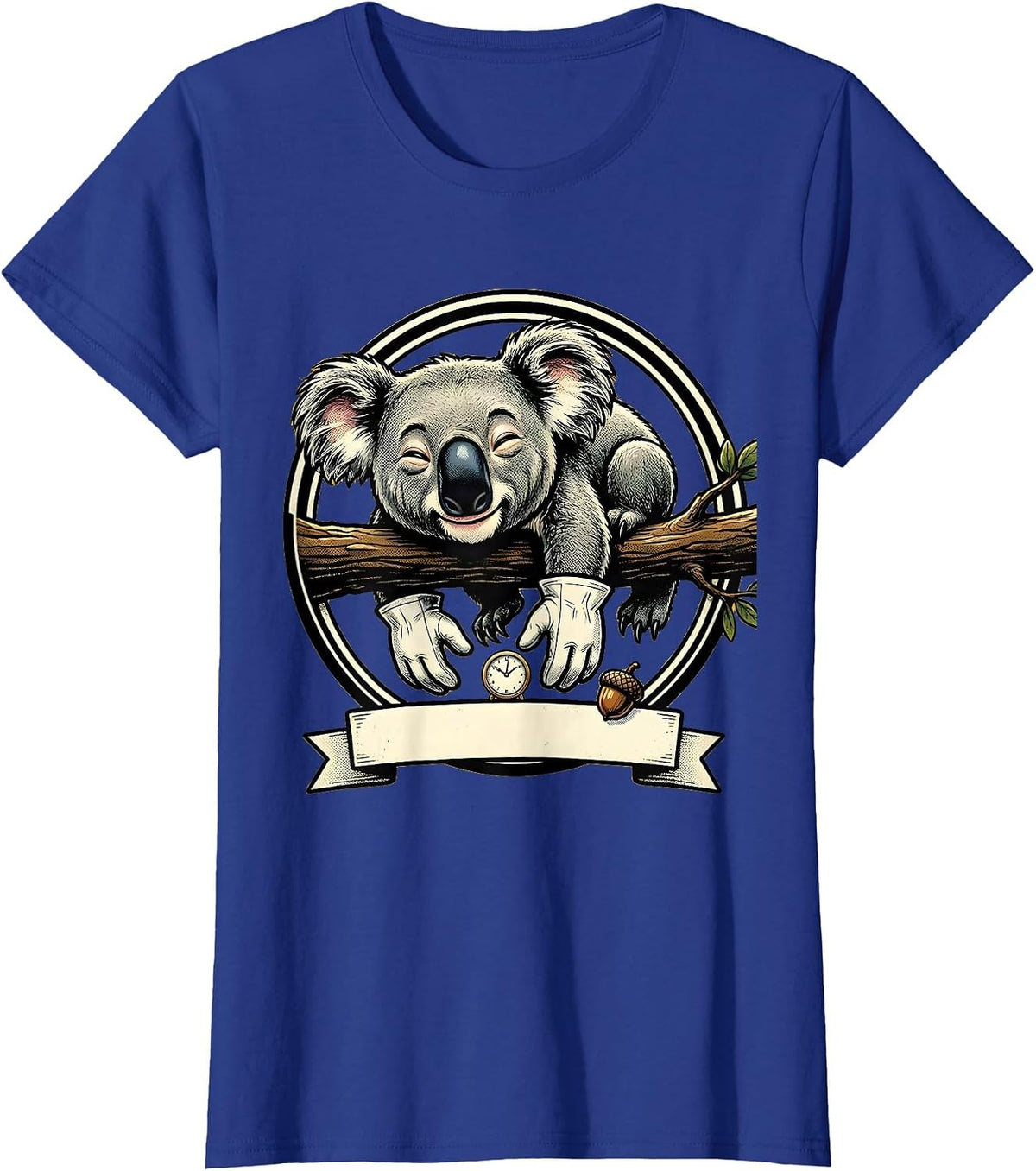 Women's Koala Bear Retro Cartoon Funny Animal Lover Gift T-Shirt - Royal Blue