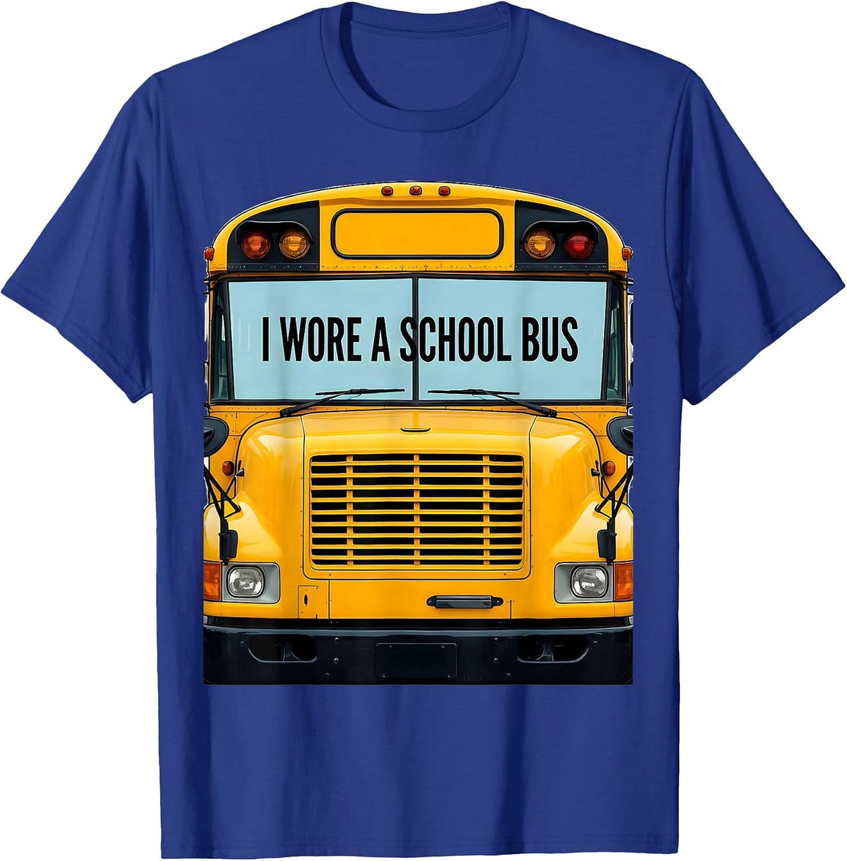 Men's I Wore A School Bus Funny Transportation Driver Halloween T-Shirt - Royal Blue