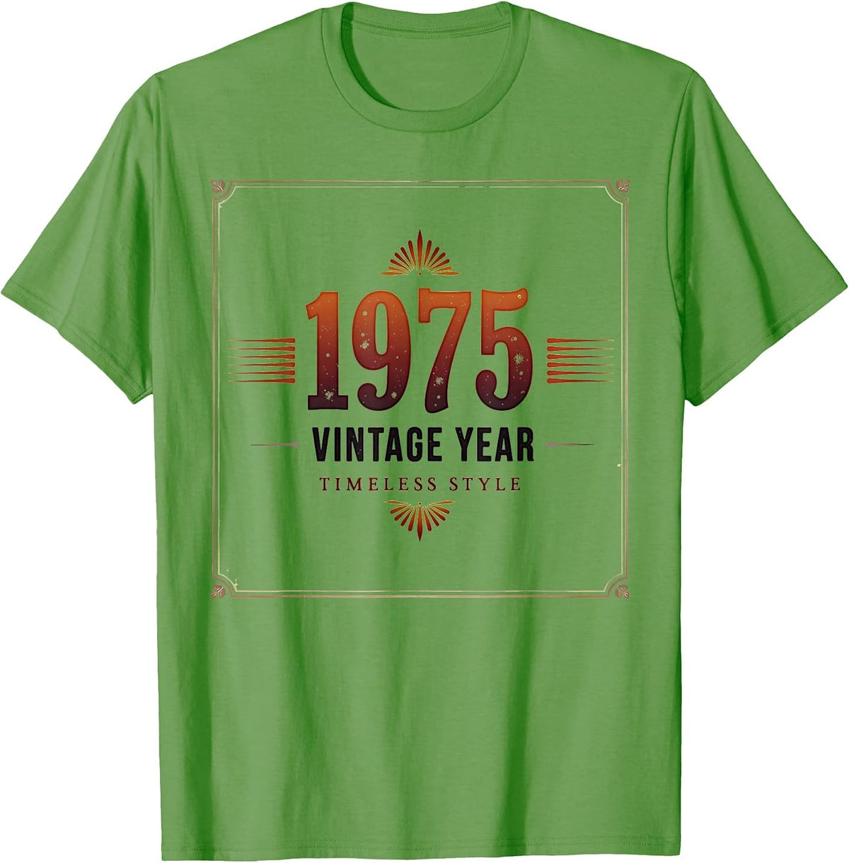 1975 Vintage Year Timeless Style Retro Design T-Shirt - Grass Green
