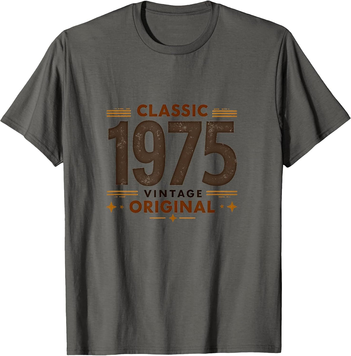 Classic Vintage Original 1975 Retro Design T-Shirt - Asphalt Grey