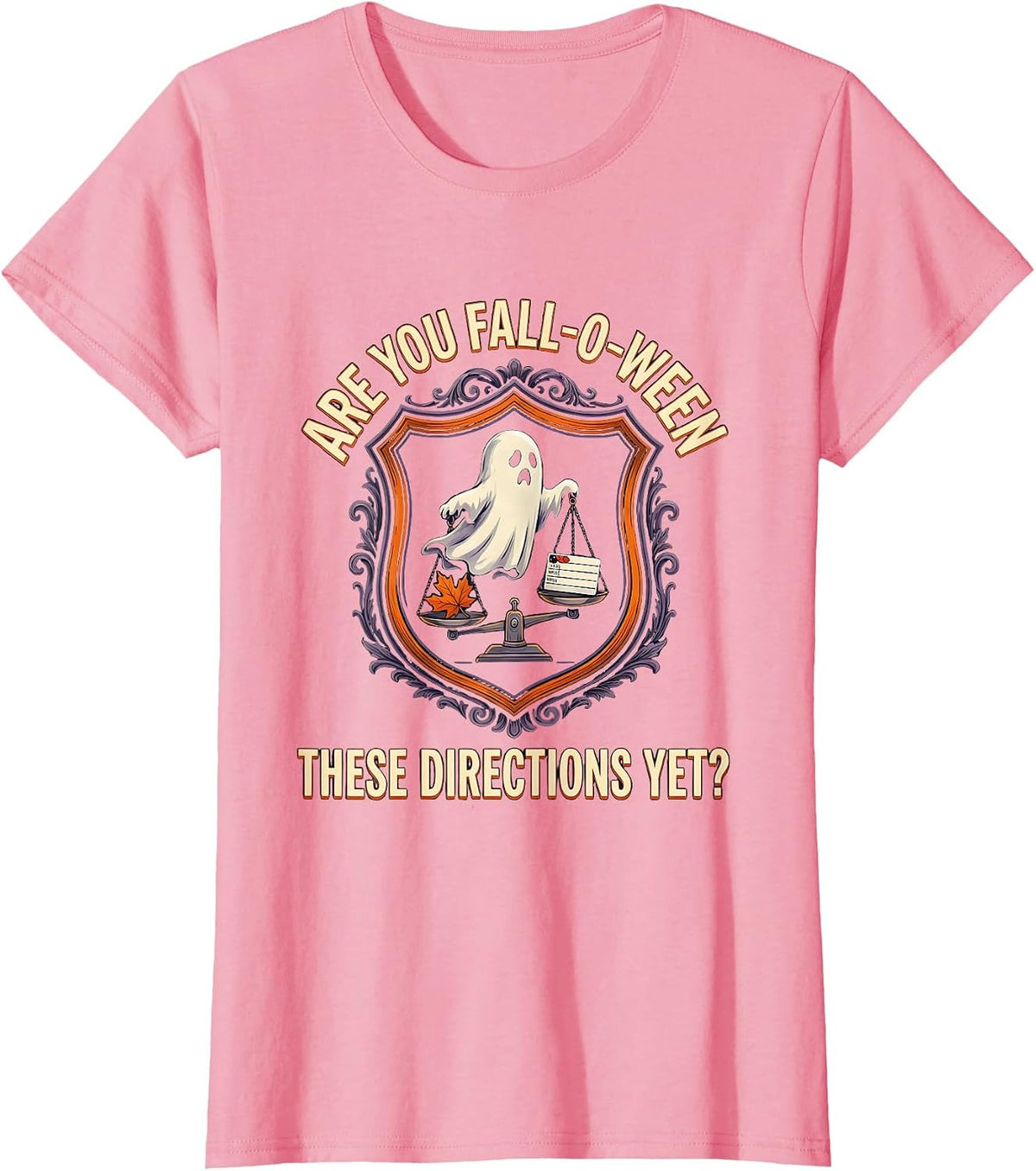 Women's Are You Fall-O-Ween These Directions Yet? Teacher T-Shirt - Pink