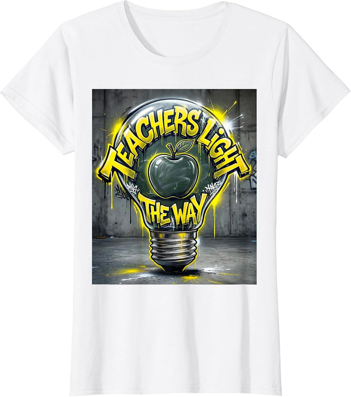 Teachers Light the Way Back to School Design T-Shirt - White