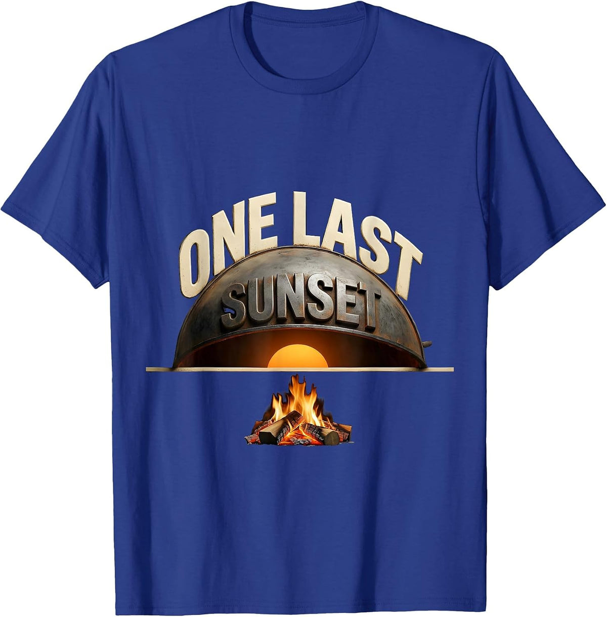 One Last Sunset Funny BBQ Pitmaster Grill Dad Humor T-Shirt - Royal Blue