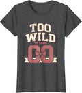 Women's Too Wild To Tame Cowboy Graphic Design T-Shirt - Dark Heather Grey