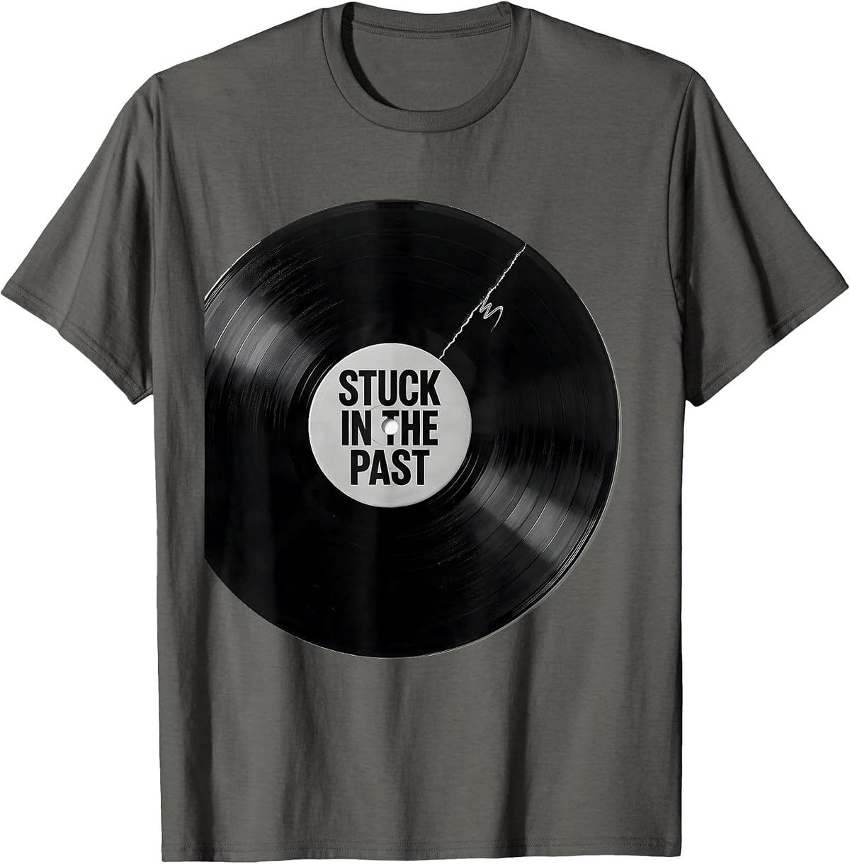 Stuck In The Past Funny History Teacher Founding Fathers T-Shirt - Asphalt Grey
