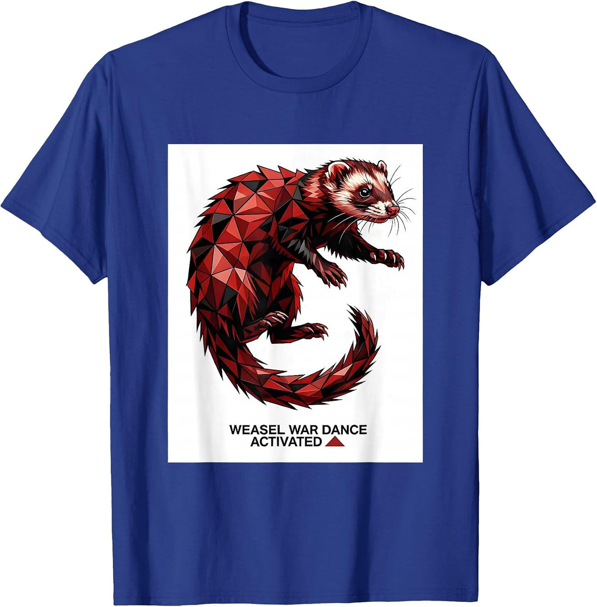 Men's Weasel War Dance Activated Funny Ferret Lover Gift Christmas T-Shirt - Royal Blue