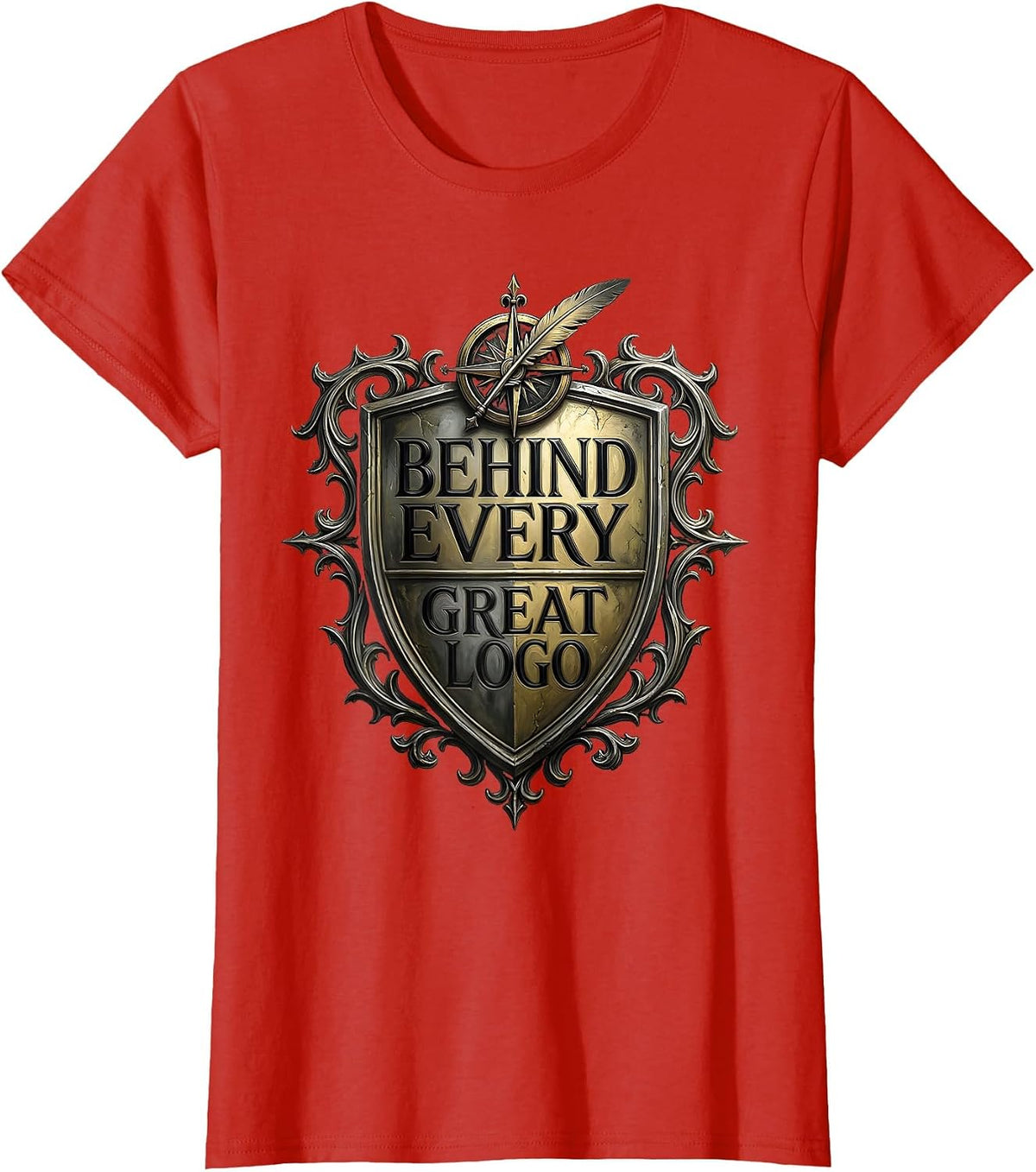 Behind Every Great Logo Graphic Designer Tee T-Shirt - Red