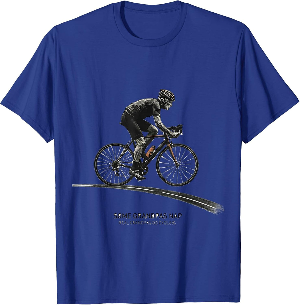 Some Grandpas Nap Real Grandpas Go Cycling Funny T-Shirt - Royal Blue