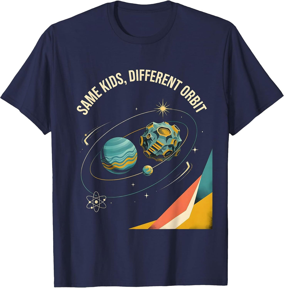 Same Kids Different Orbit Midcentury Modern Special Ed T-Shirt - Navy Blue
