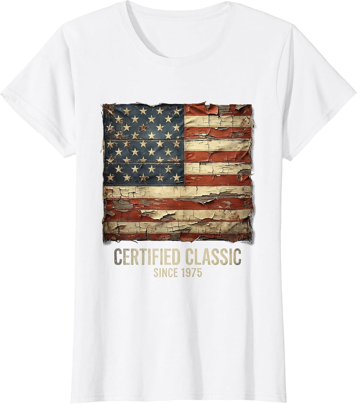 Certified Classic Since 1975 Vintage Birthday Design T-Shirt - White
