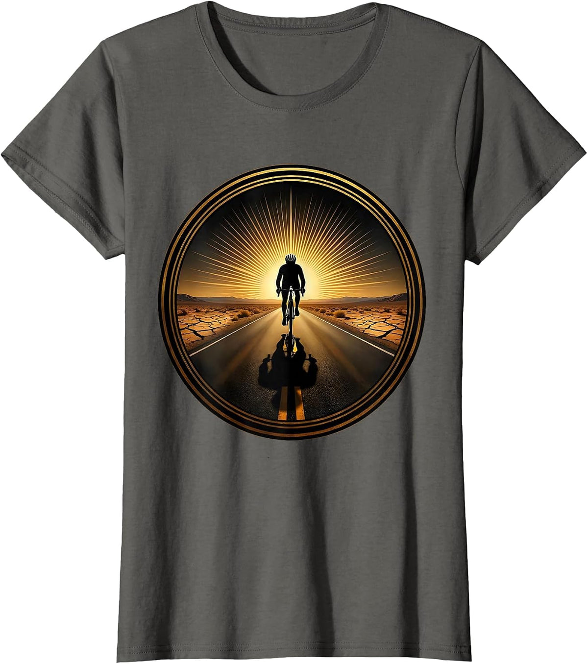 Women's Cyclist Shadow Desert Highway Graphic T-Shirt - Asphalt Grey