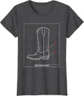 Women's Boots Over Everything Cowgirl Design T-Shirt - Dark Heather Grey