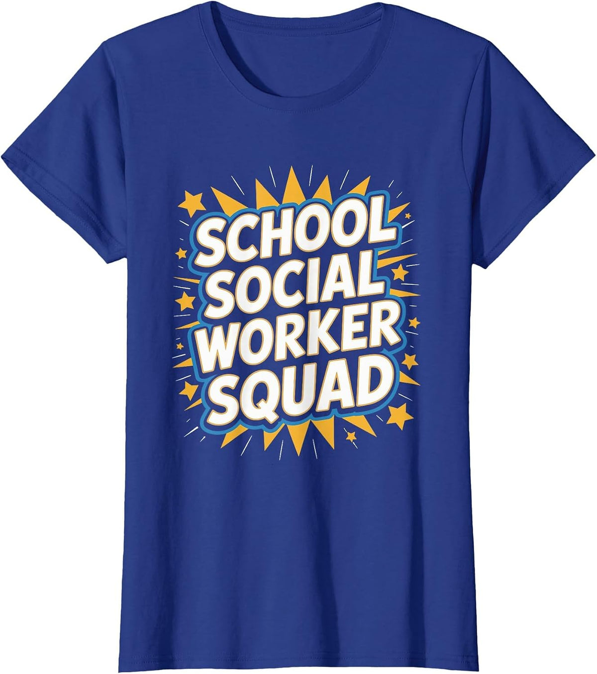 School Social Worker Squad, Social Work and Caseworker Team T-Shirt - Royal Blue