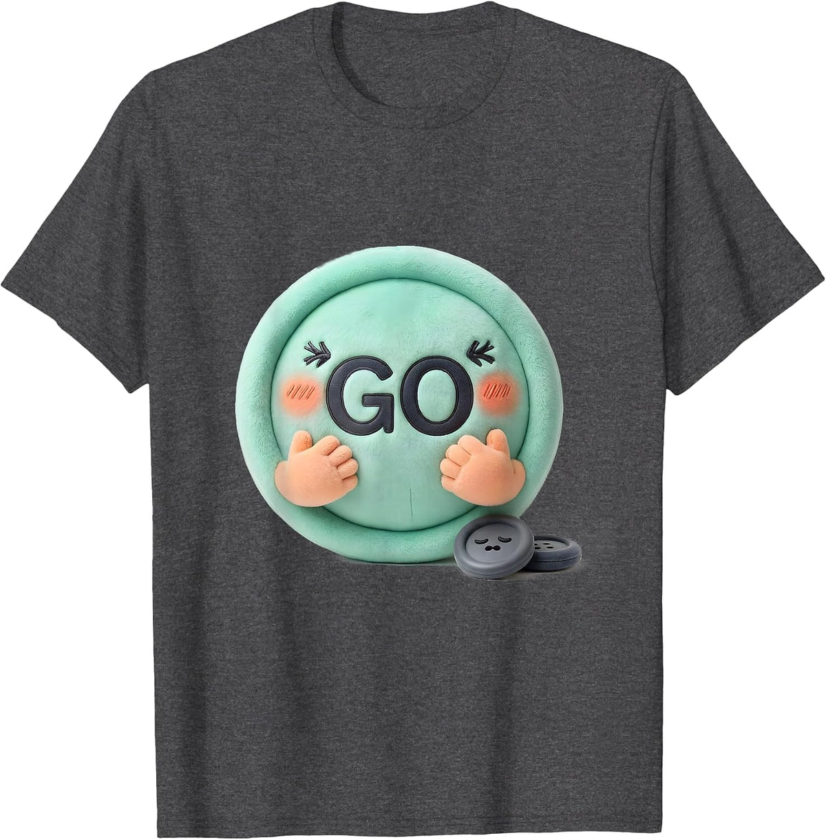 Men's Go Cute Kawaii AAC Speech Therapy SLP Teacher Support T-Shirt - Dark Heather Grey