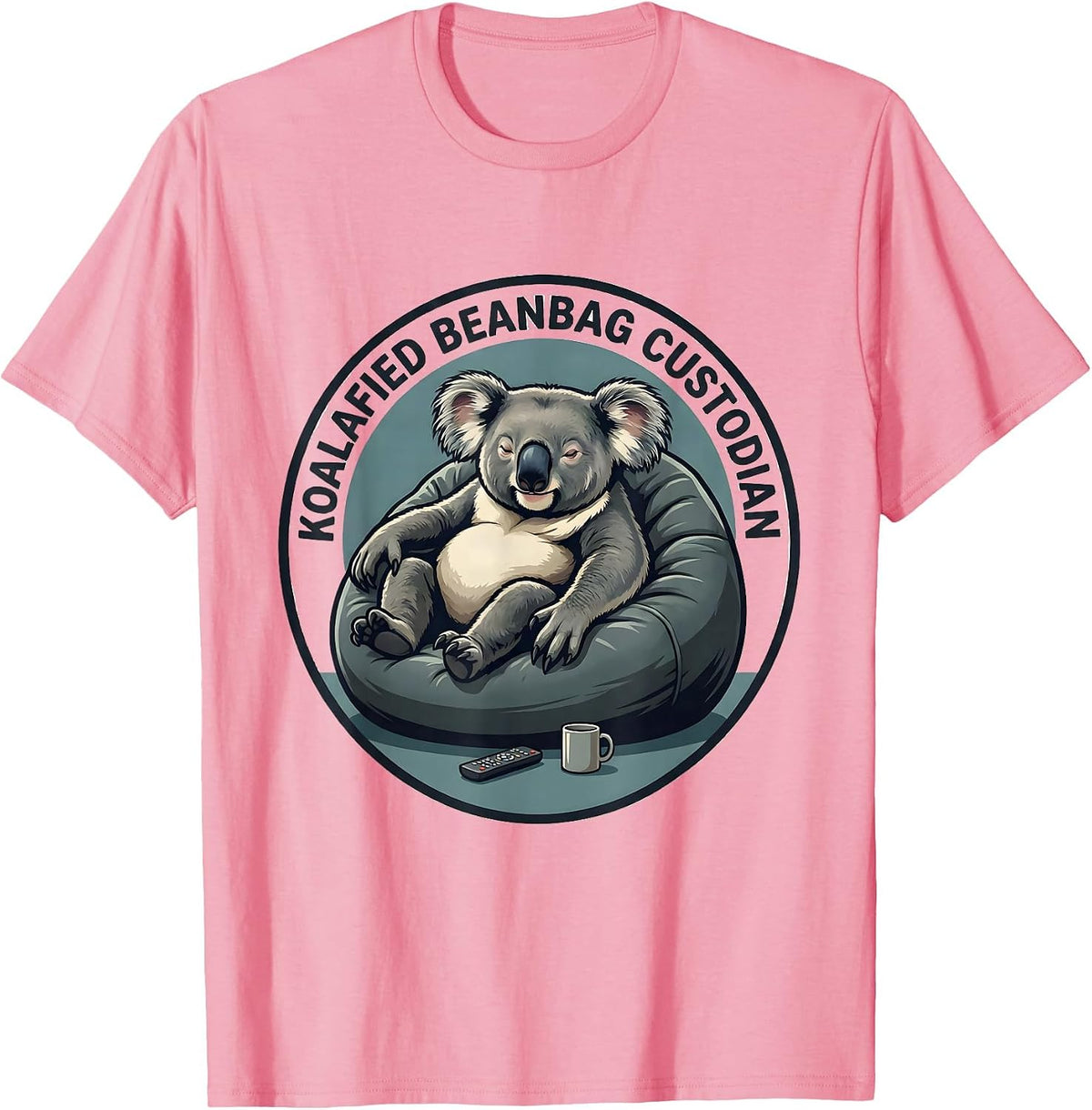 Men's Koalafied Beanbag Custodian Funny Koala Lover Cute Animal T-Shirt - Pink