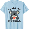 Men's Koala Tea Connoisseur Funny Koala Lover Cute Animal Gift T-Shirt - Baby Blue
