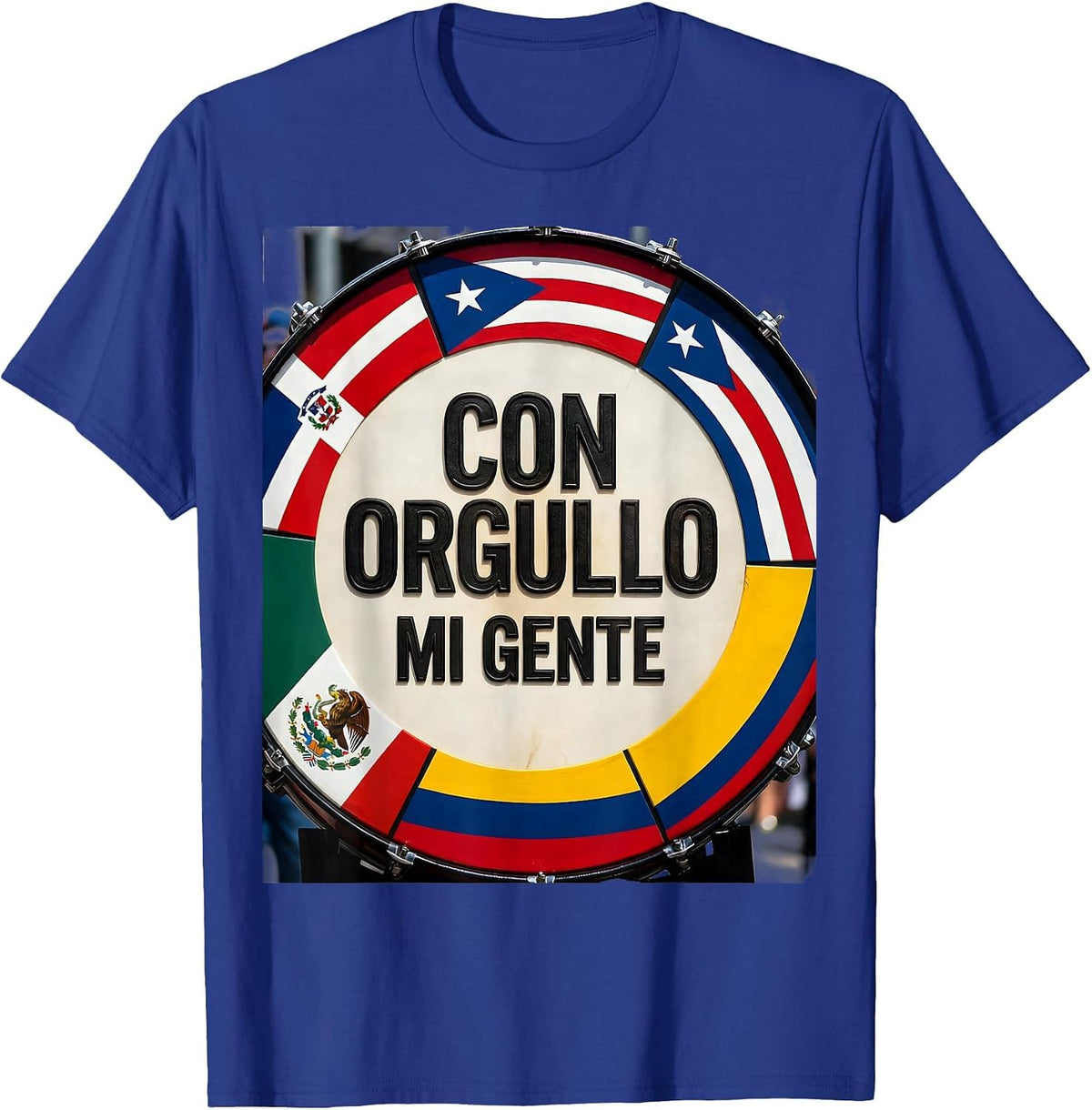Con Orgullo, Mi Gente Hispanic Heritage Month Latino Pride T-Shirt - Royal Blue