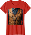 Women's Boots Over Everything Cowboy Graphic Design T-Shirt - Red
