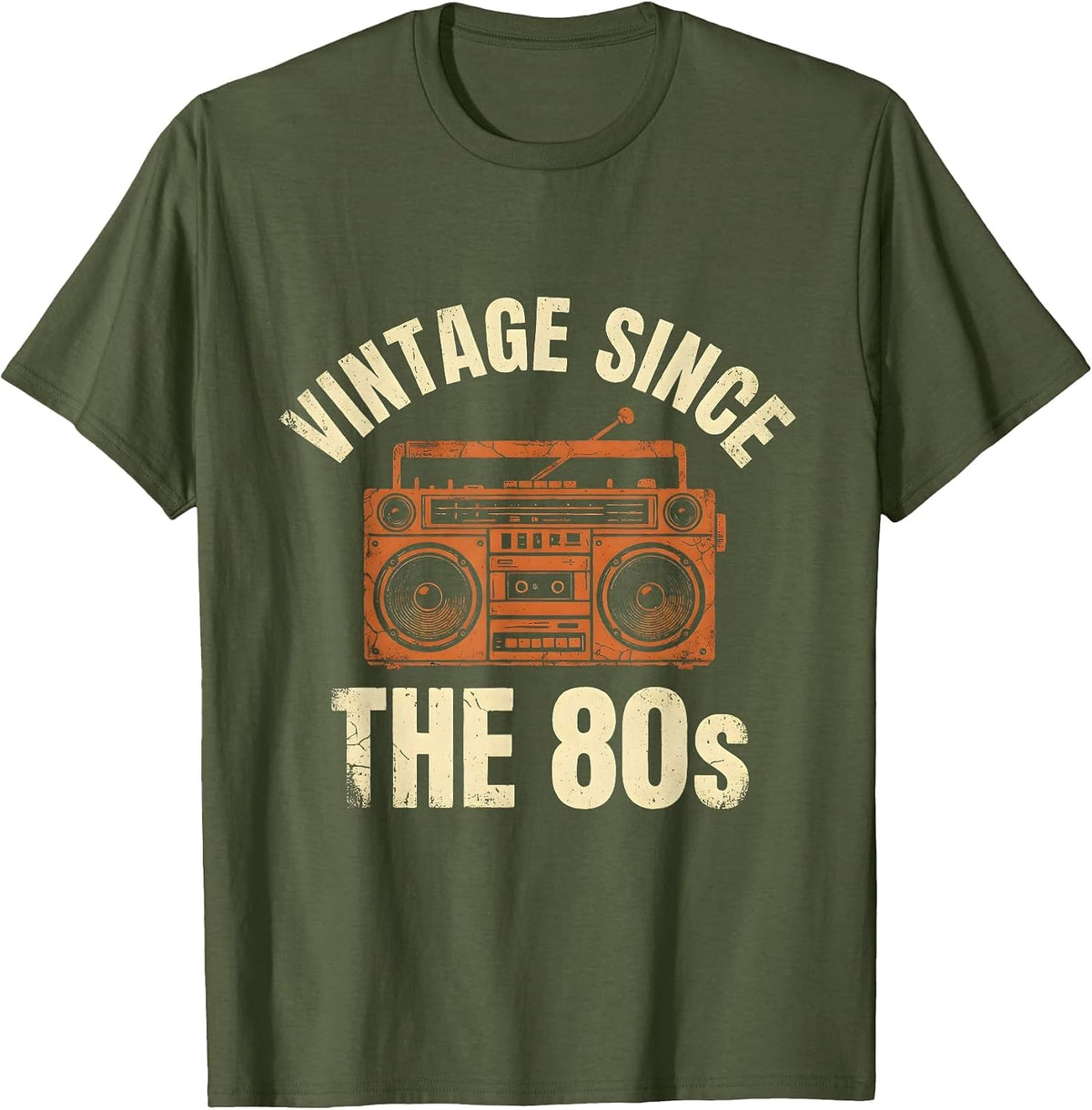 Vintage Since The 80s Retro Men's Design T-Shirt - Olive Green