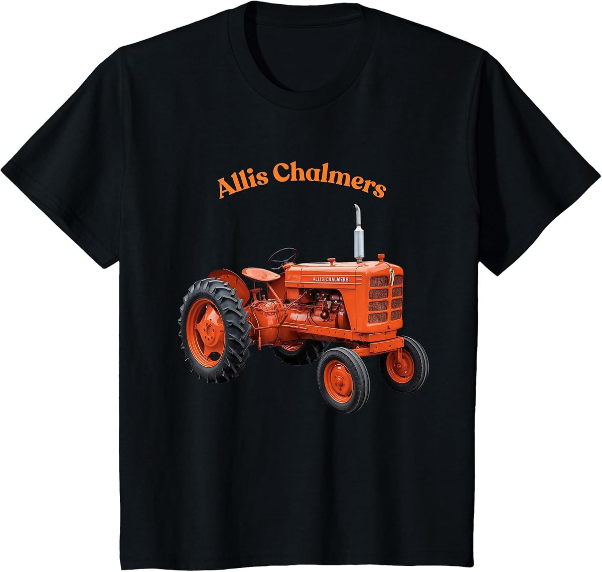 Vintage Alls Chalmers Tractor Retro Farming T-Shirt - Black