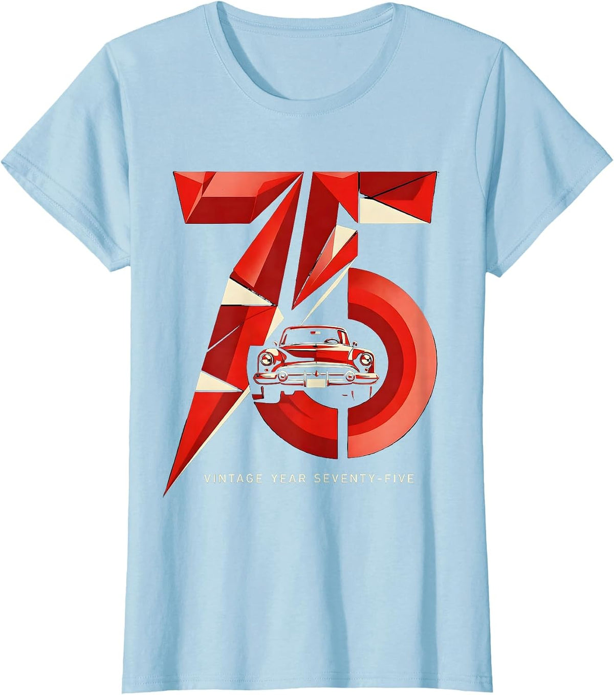 Vintage Year Seventy-Five 1975 Classic Design T-Shirt - Baby Blue