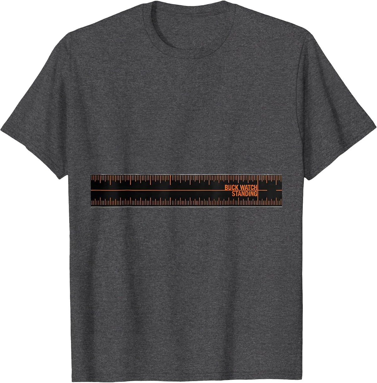 Men's Buck Watch Standing Funny Deer Hunting Hunter Dad Gift T-Shirt - Dark Heather Grey
