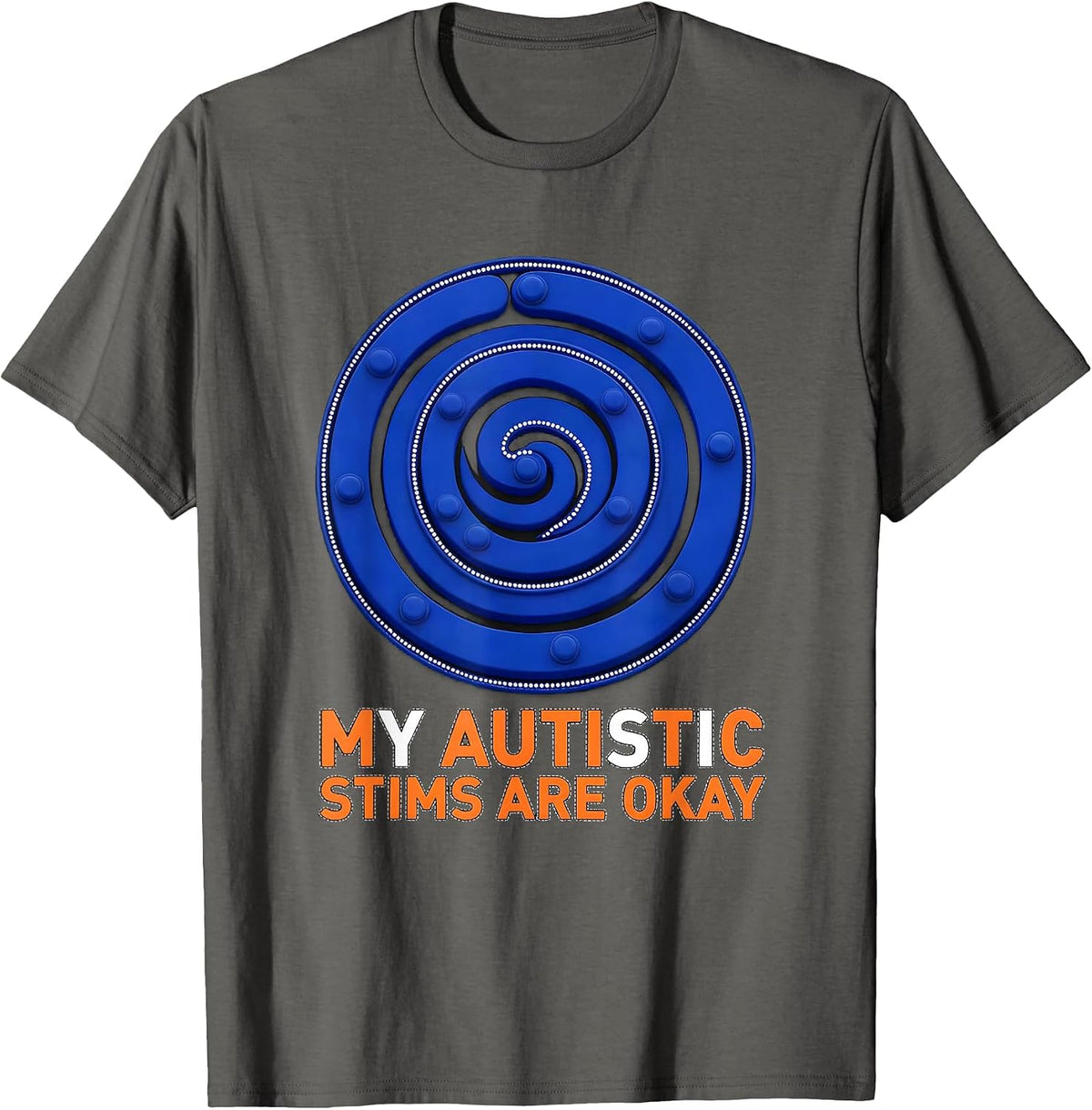 Men's My Autistic Stims Are Okay Funny Neurodivergent Awareness T-Shirt - Asphalt Grey