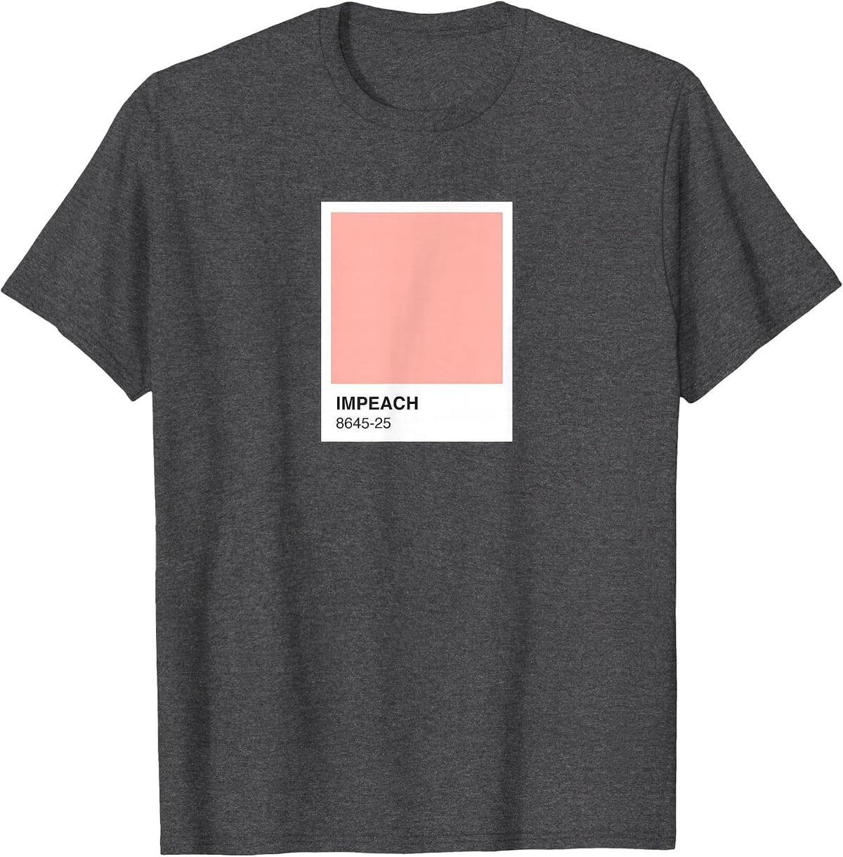 Subtle Anti Trump 8645 Graphic Designer Tshirt Color Swatch - Dark Heather Grey