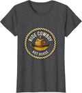 Women's Ride Cowboy Not Horse Western Humor Design T-Shirt - Dark Heather Grey