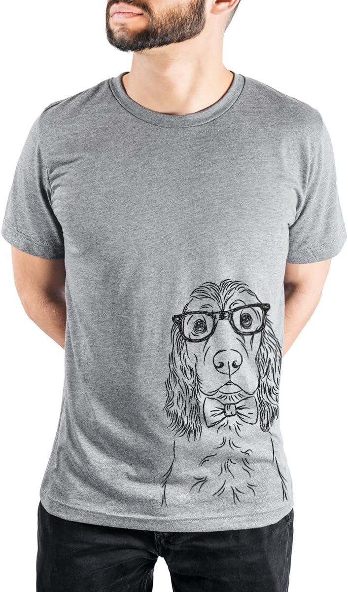 Inkopious Logan the Cocker Spaniel Triblend T-Shirt - Unisex Grey Crew Neck