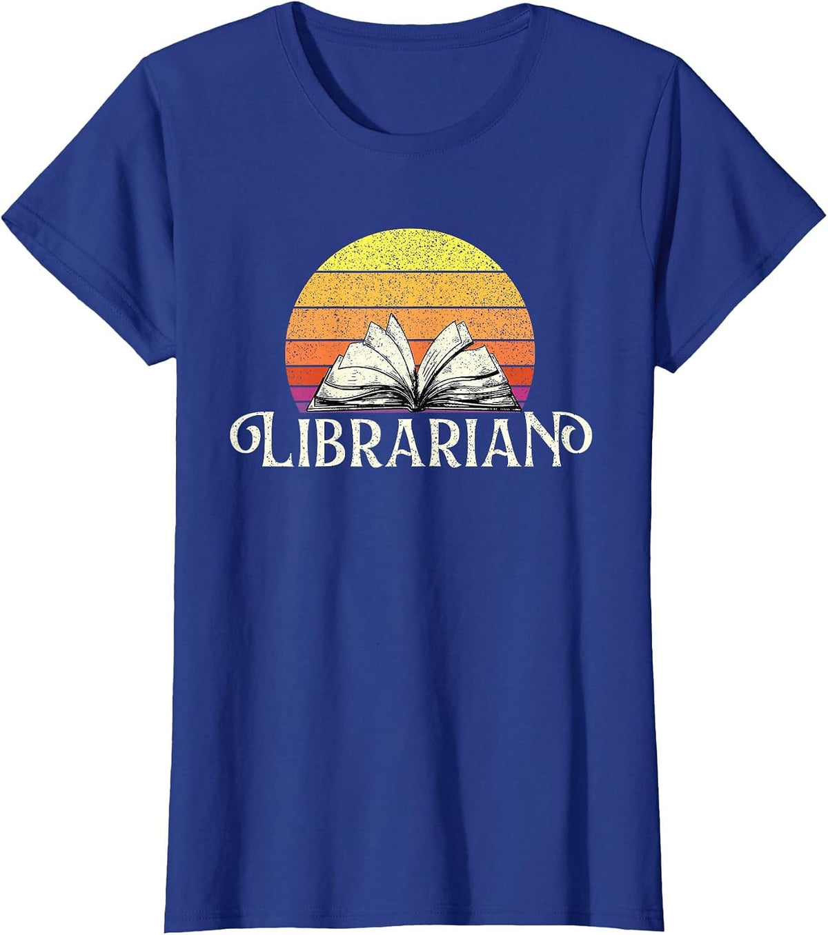 Librarian - Retro School Library Cataloger Book Collector T-Shirt - Royal Blue