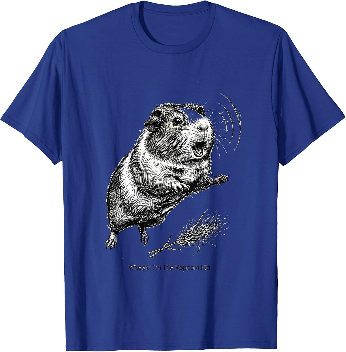 Men's Wheek! I'm The Popcorn Kid Funny Guinea Pig Cavy Lover T-Shirt - Royal Blue
