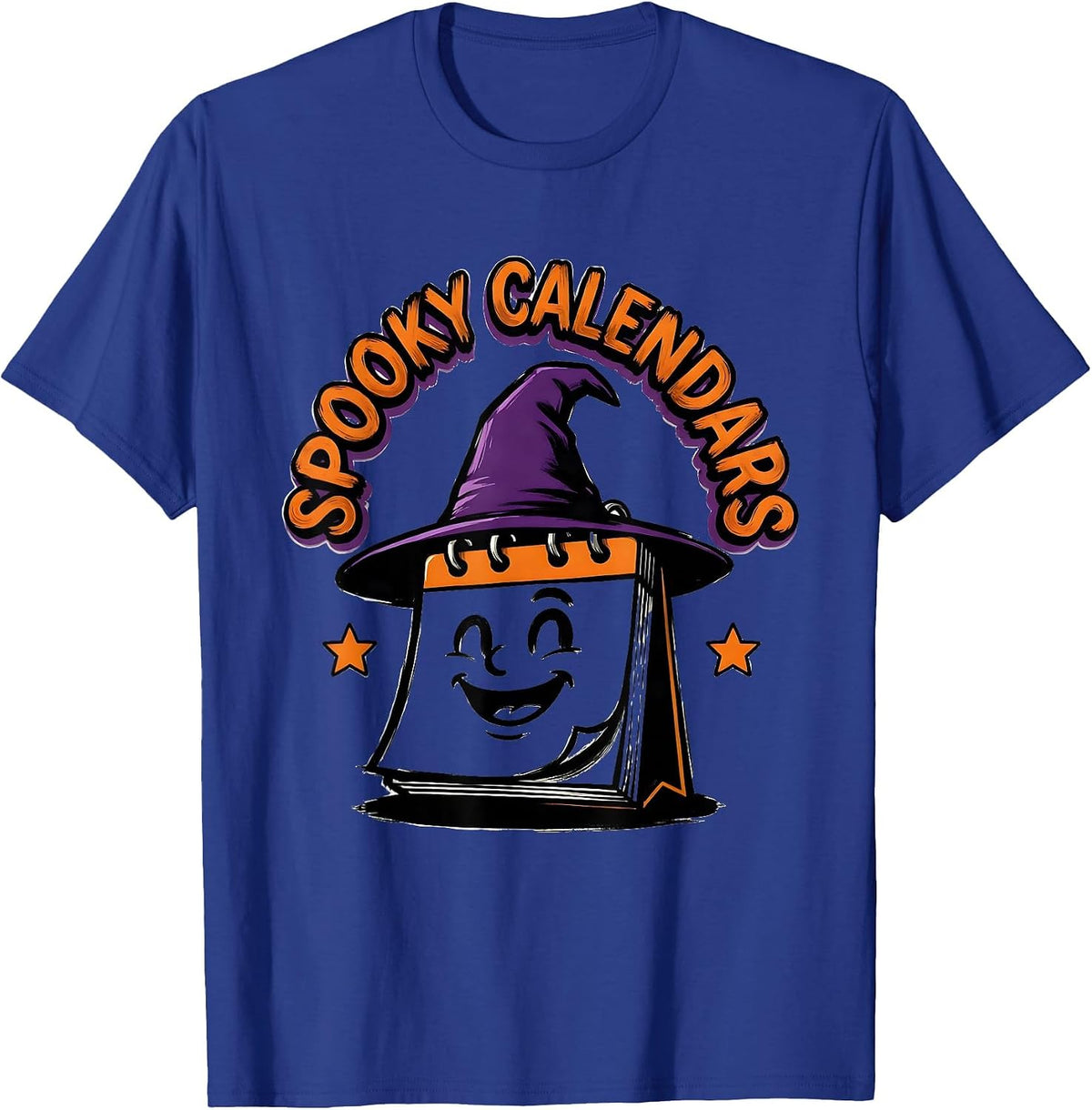 Men's Spooky Calendars Sign Painter Teacher Halloween Classroom T-Shirt - Royal Blue
