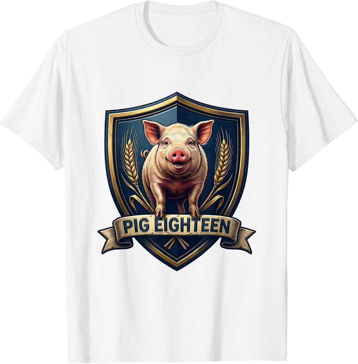 Men's Pig Eighteen Cute Pig Lover Family Matching Outfit T-Shirt - White